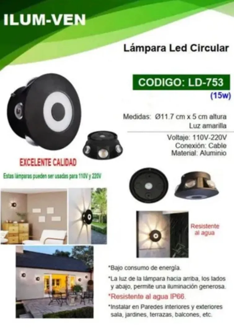 LAMPARA  LED CIRCULAR 15W ILUM-VEN